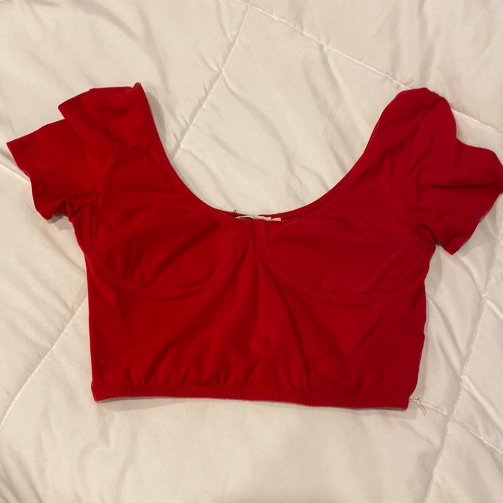 L.A. Hearts from Pacsun, red crop top